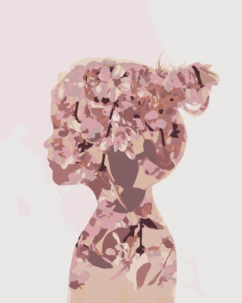 Diamond painting - MÄDCHEN AUS BLUMEN