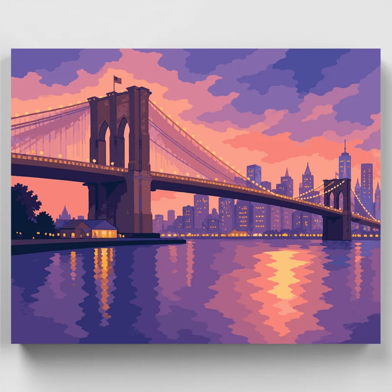 Twilight River Reflection - Paint by Numbers Kit