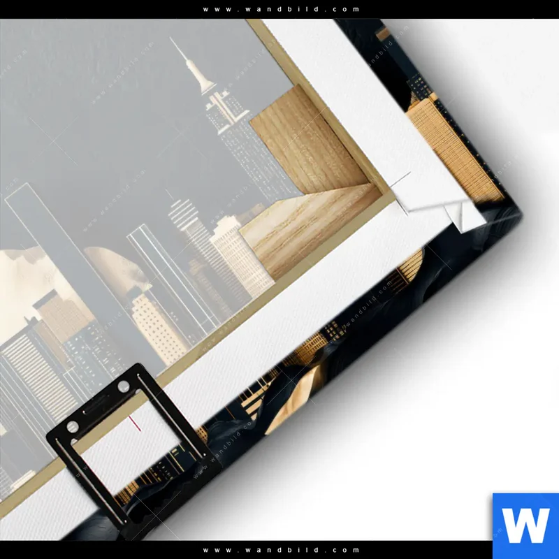 Leinwandbild | Golden City Dreams | Quadrat