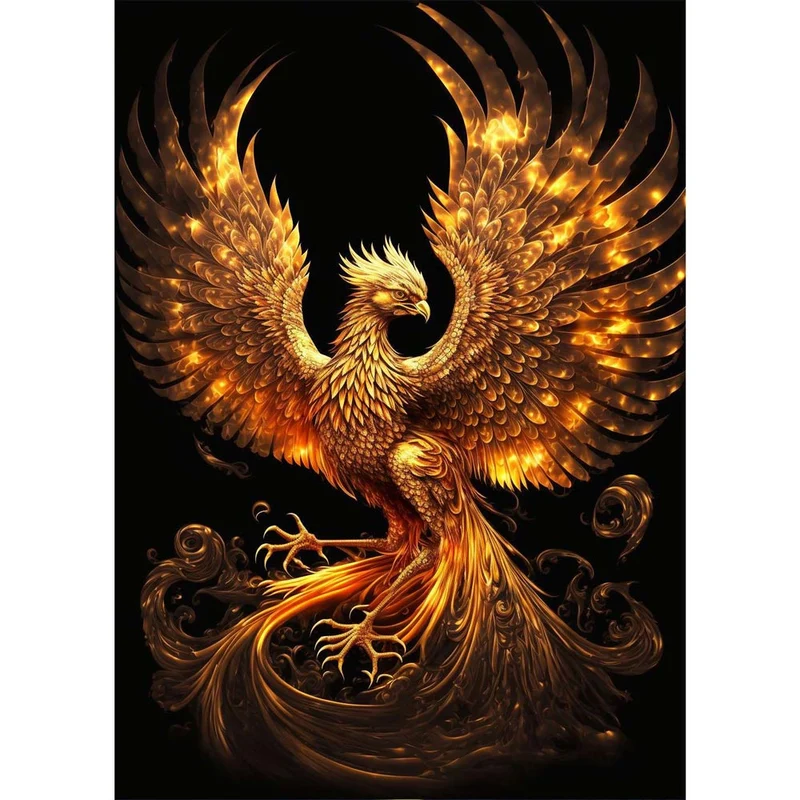 5D Diamond Painting – Goldener Phoenix