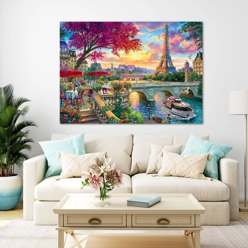 5D Diamond Painting – Blick auf Eiffelturm
