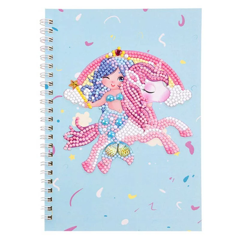 Diamond Painting Notizbuch Meerjungfrau mit Einhorn