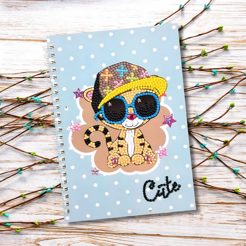 Diamond Painting Notizbuch Cute Cat