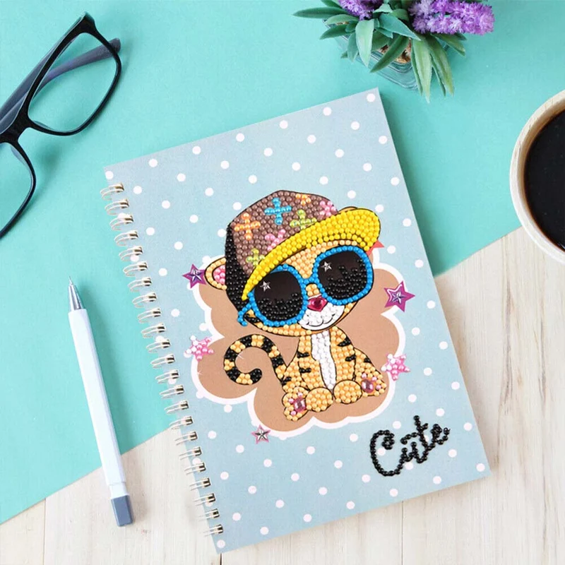 Diamond Painting Notizbuch Cute Cat