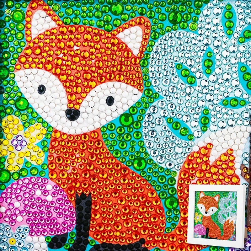 5D Diamond Painting Finn der Waldfuchs mit Strasssteinchen