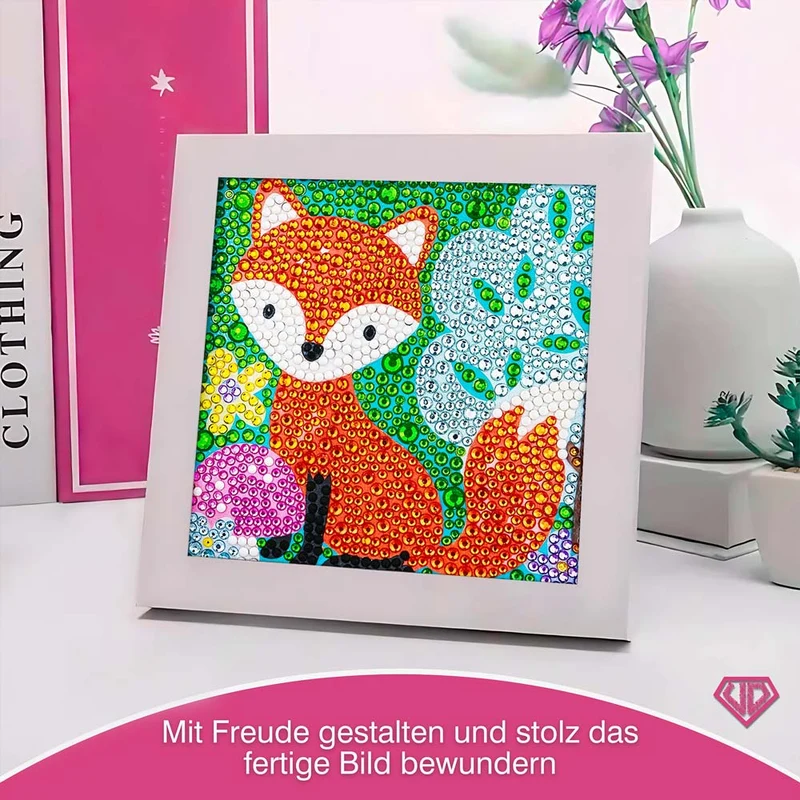 5D Diamond Painting Finn der Waldfuchs mit Strasssteinchen