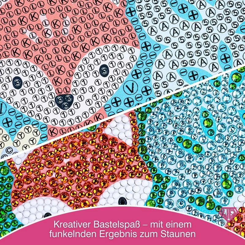 5D Diamond Painting Finn der Waldfuchs mit Strasssteinchen