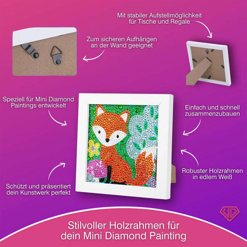 5D Diamond Painting Finn der Waldfuchs mit Strasssteinchen