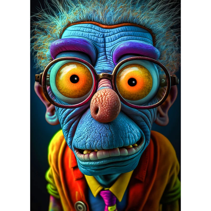 5D Diamond Painting – Blue Face Character