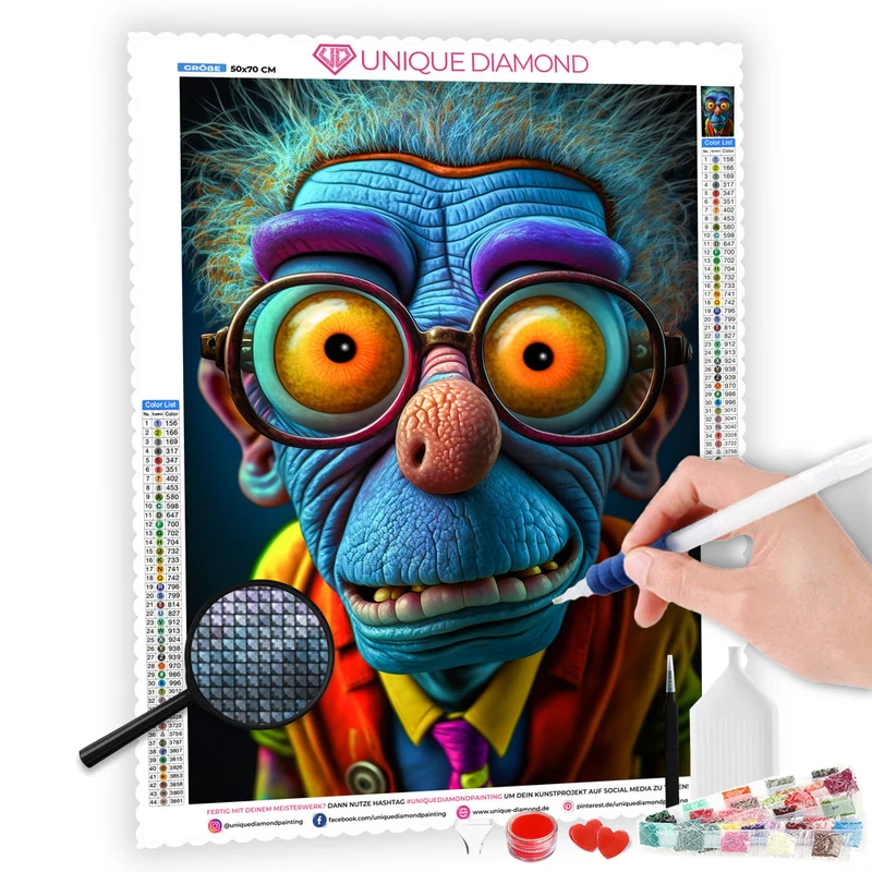 5D Diamond Painting – Blue Face Character