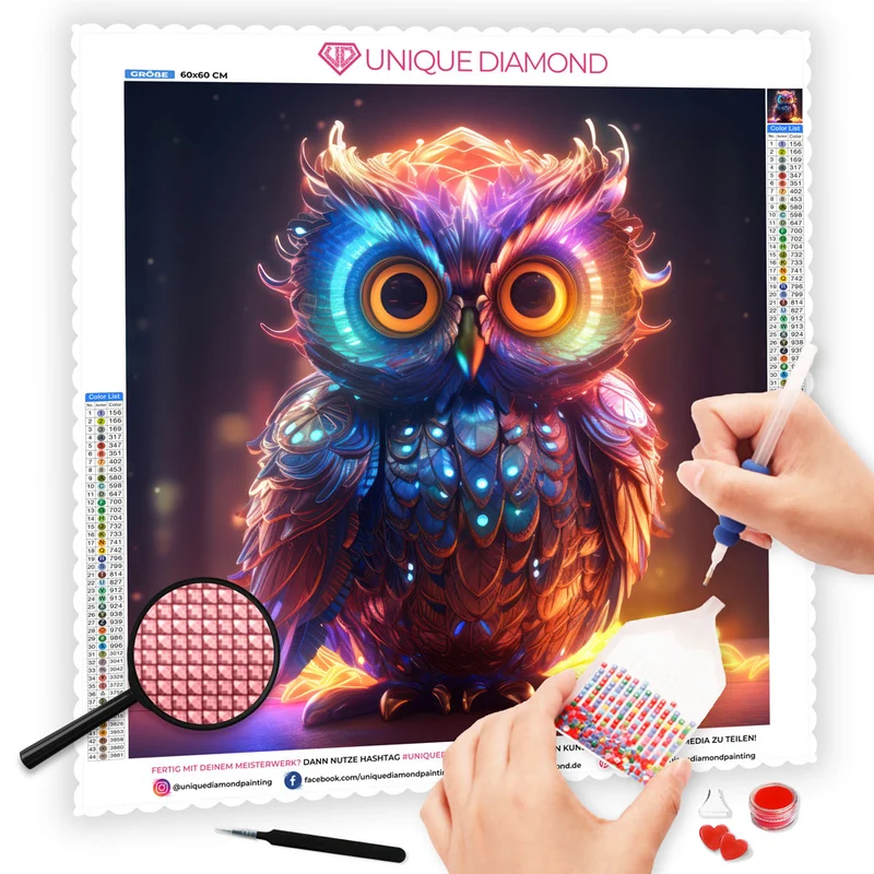 5D Diamond Painting – Eule