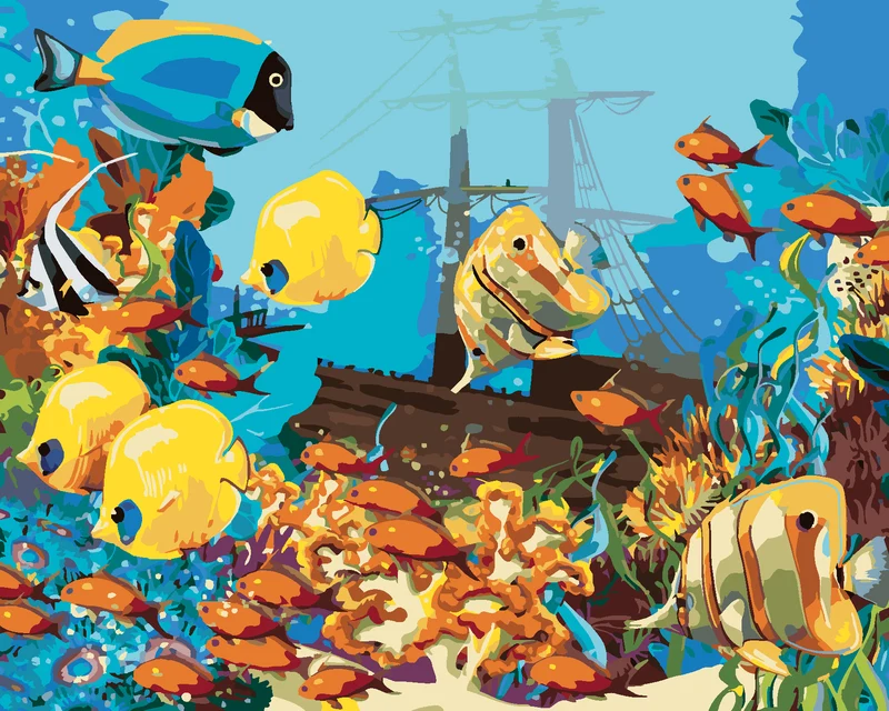 Diamond painting - FISCHSCHWARM