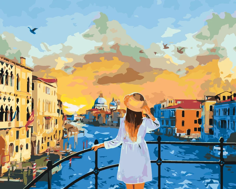 Diamond painting - MÄDCHEN IN VENEDIG