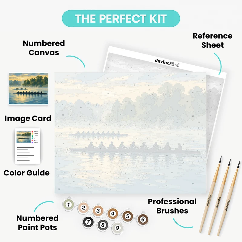 Potomac Rowers Fog - Paint by Numbers Kit