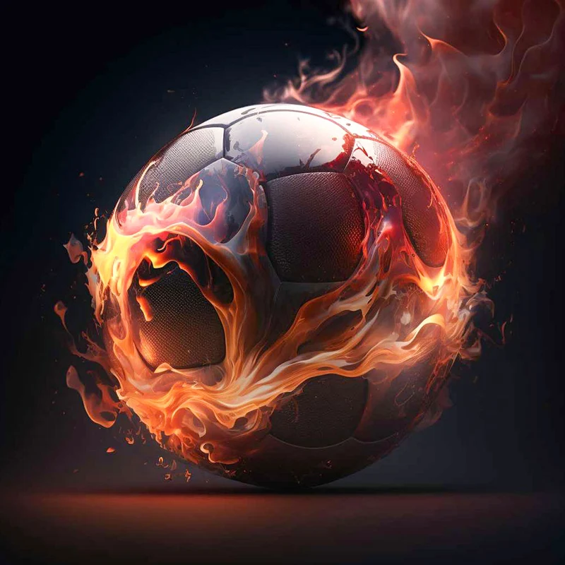 5D Diamond Painting – Feuer & Fußball