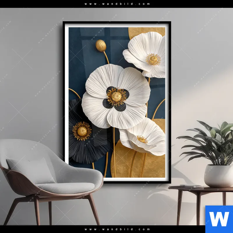 Poster | Golden Poppies | Hochformat