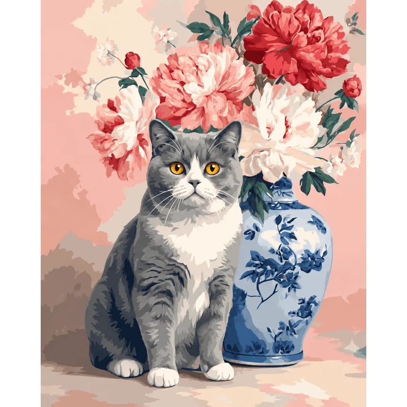 Britisch Kurzhaar & Blumen