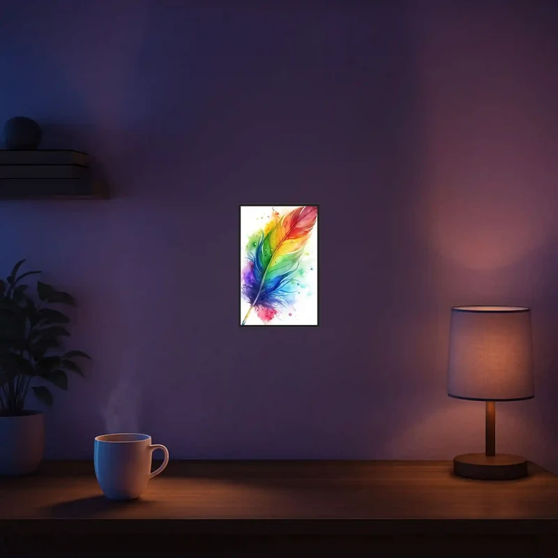 Diamond Painting Mini - Rainbow Feather