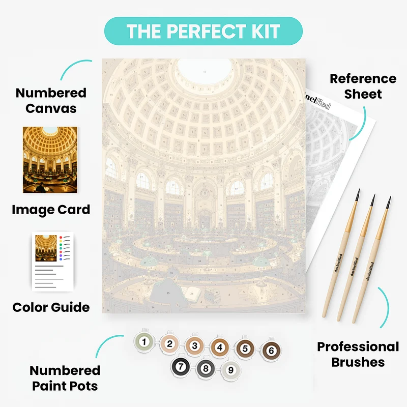 Grand Reading Room Dome - Paint by Numbers Kit