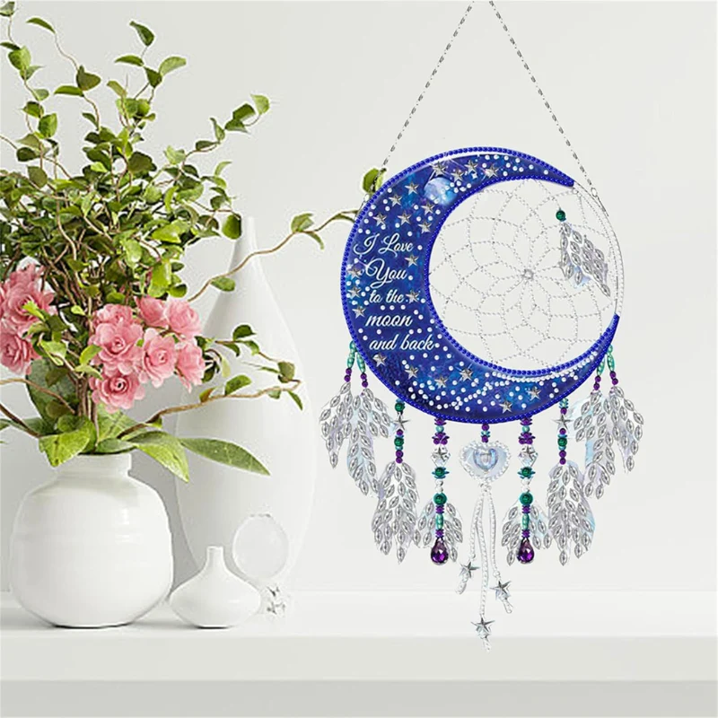 Diamond Painting Traumfänger - "Mond & Träume"