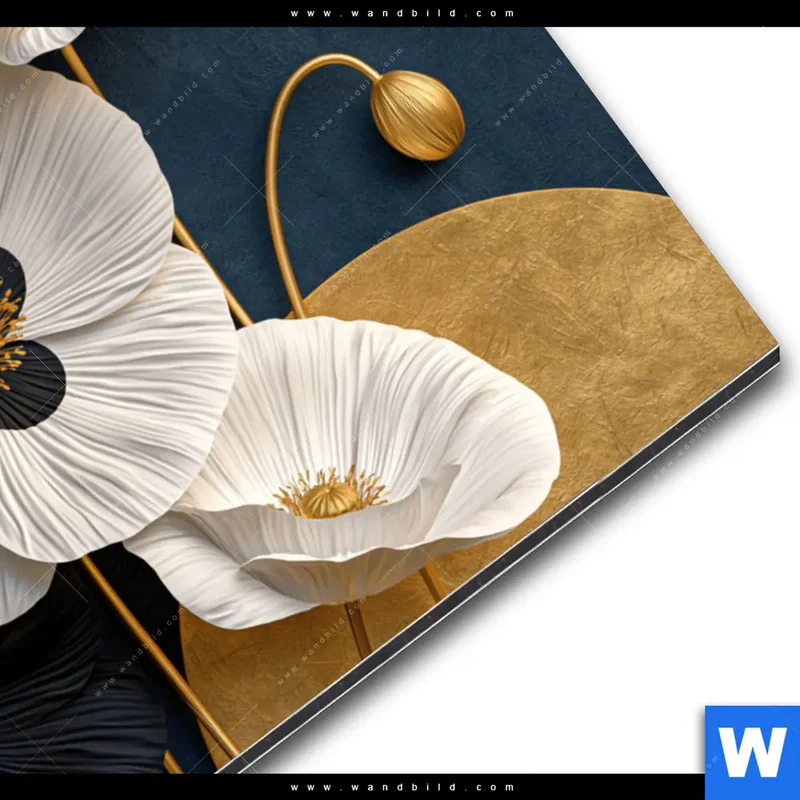 Alu-Dibond Bild | Golden Poppies | Querformat