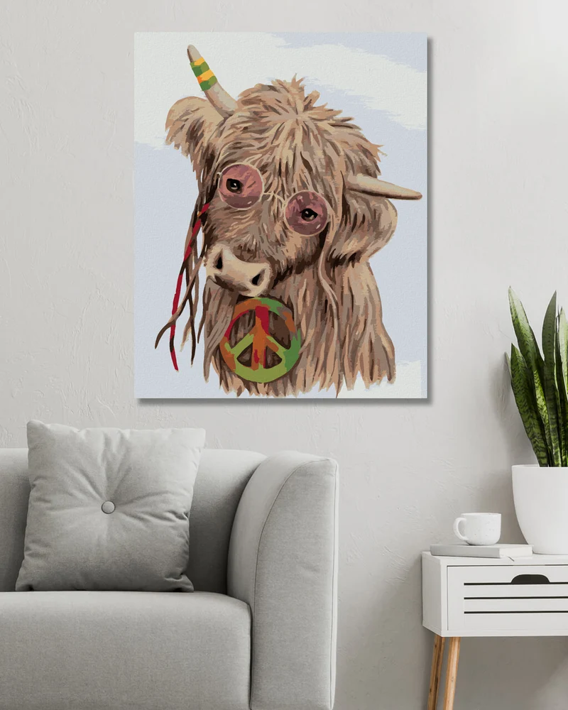 Diamond painting - HIPPIE-KUH (MYROSLAVA VOLOSCHUK)