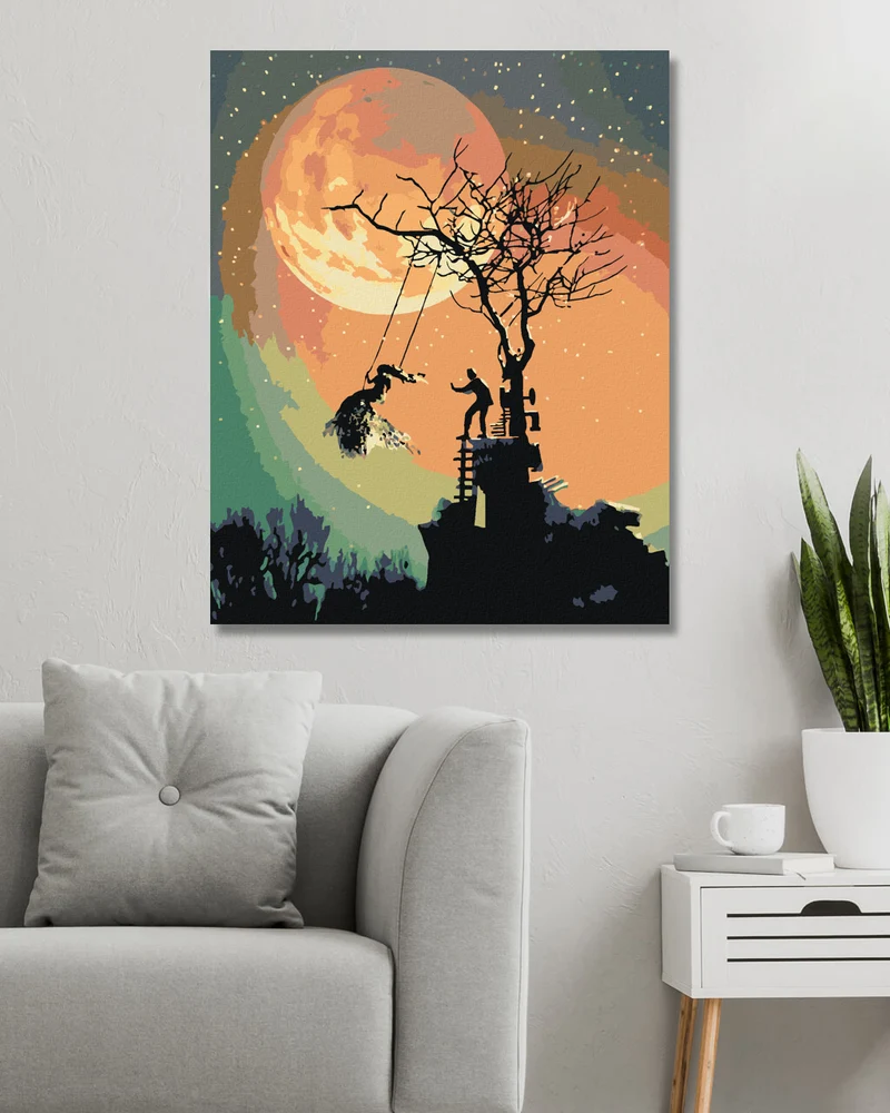 Diamond painting - HALLOWEEN UND DER VOLLMOND