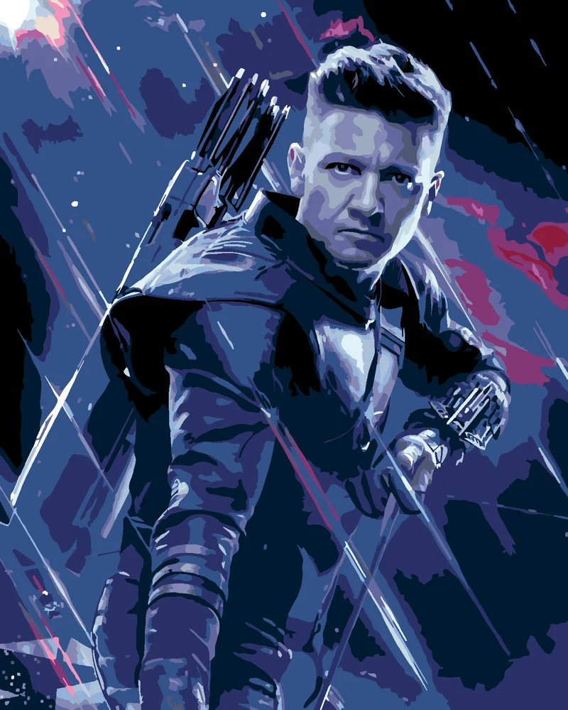 Diamond painting - HAWKEYE IM KAMPF