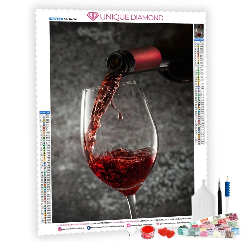 5D Diamond Painting – Red Wine