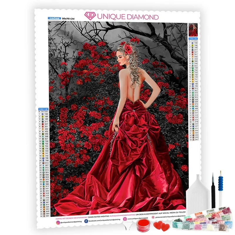 5D Diamond Painting – Beauty in the flower forest