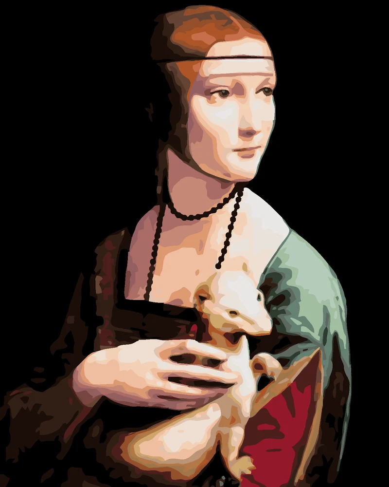 Diamond painting - DAME MIT EINEM PRISMA