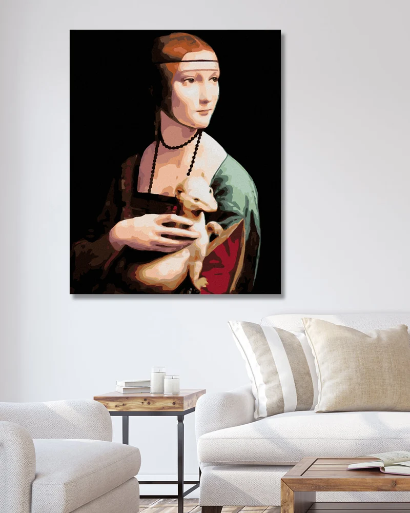 Diamond painting - DAME MIT EINEM PRISMA