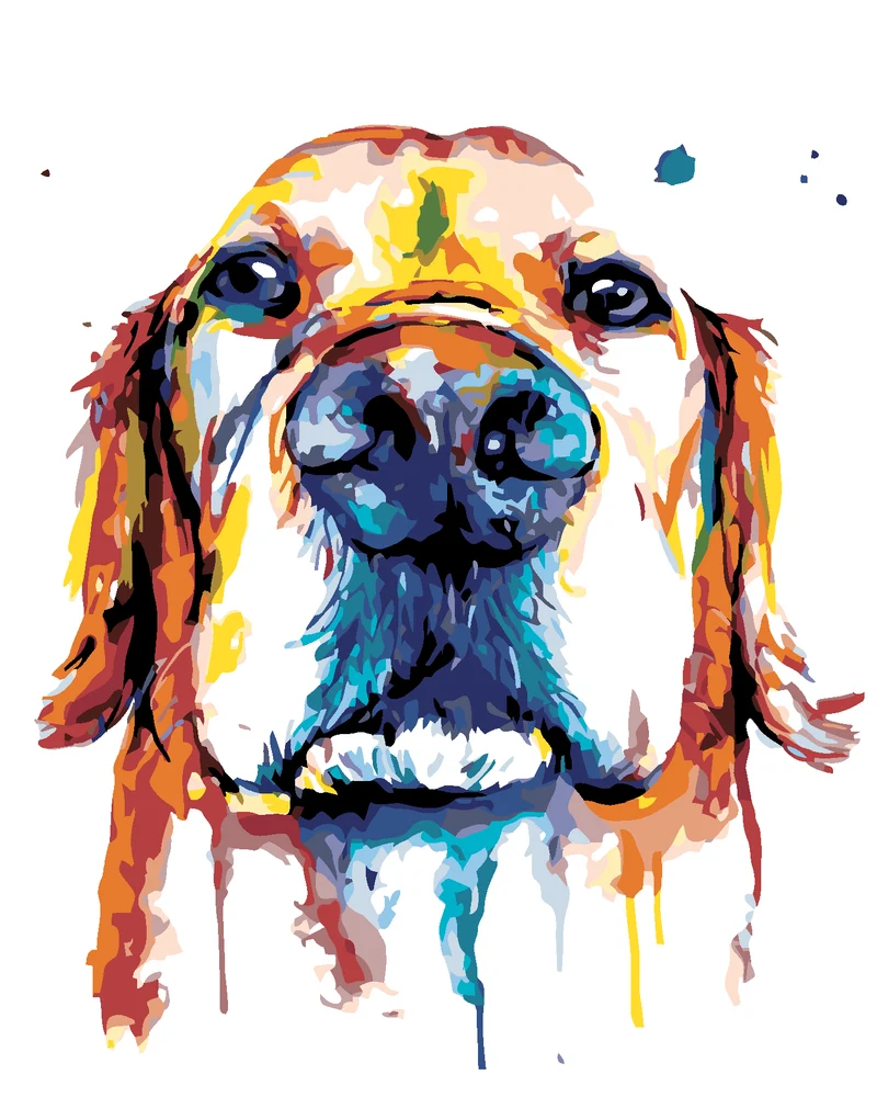 Diamond painting - SCHNAUZE IN FARBEN