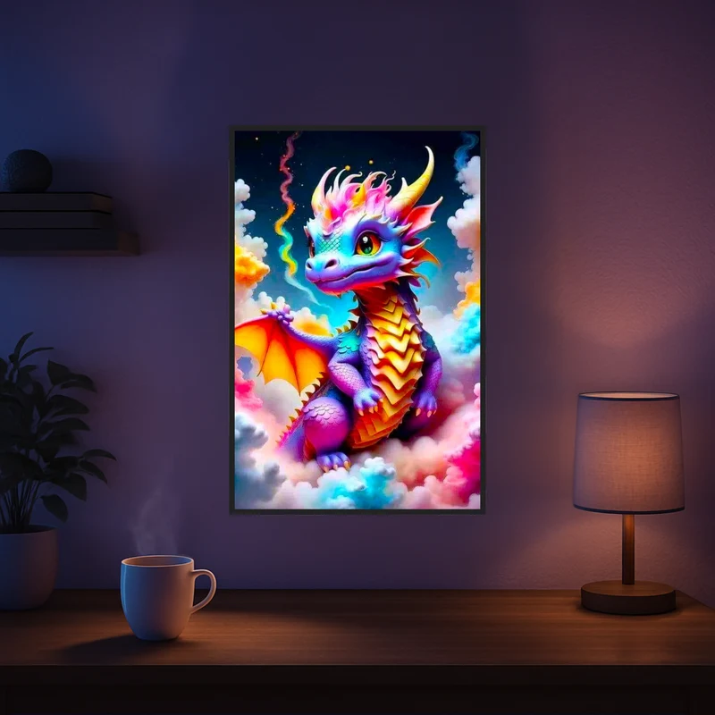 Diamond Painting 100 Farben Special - Baby Dragon
