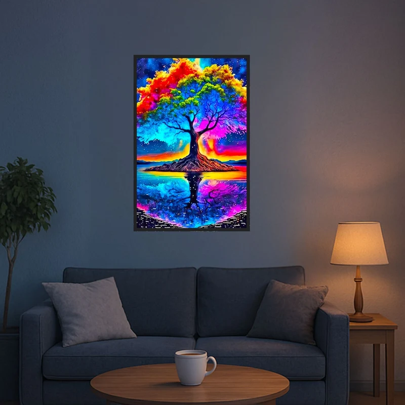 Diamond Painting 100 Farben Special - Rainbow Tree