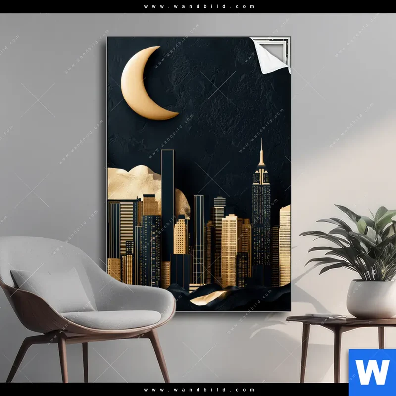 Spannbild | Golden City Dreams | Hochformat