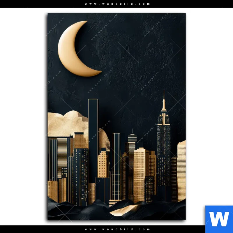 Spannbild | Golden City Dreams | Hochformat