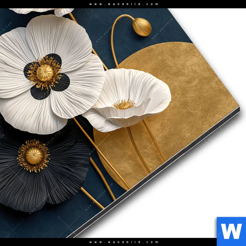 Alu-Dibond Bild | Golden Poppies | Rund