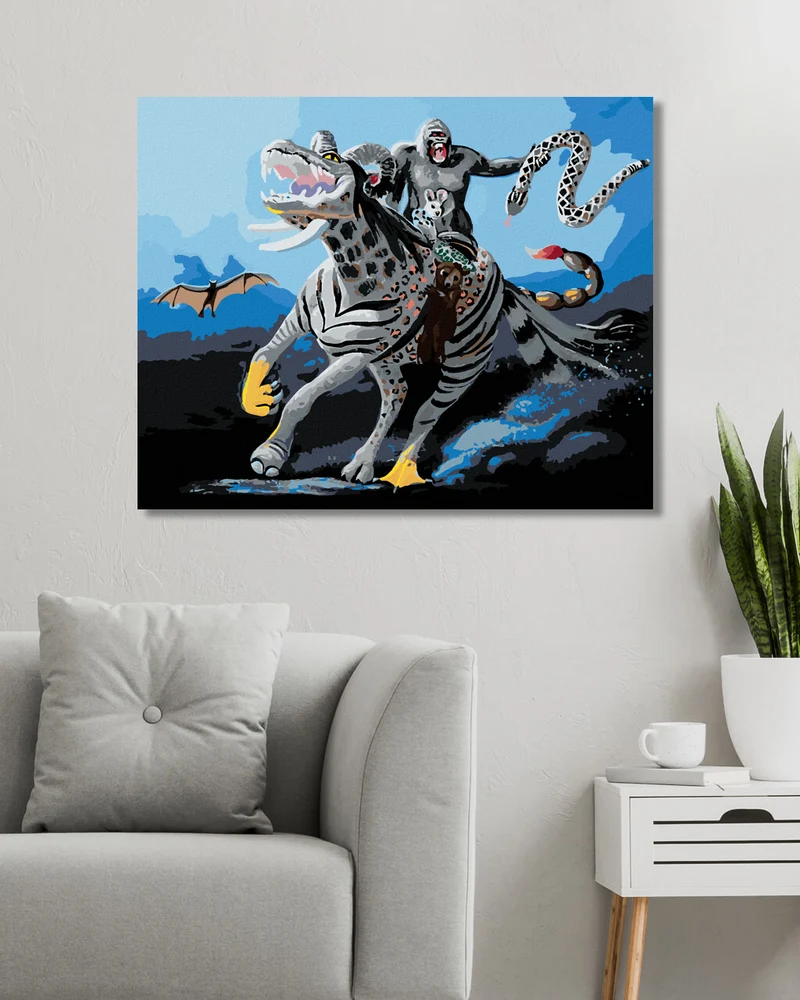 Diamond painting - GORILLA ANGRIFF (D. RUSTY RUST)