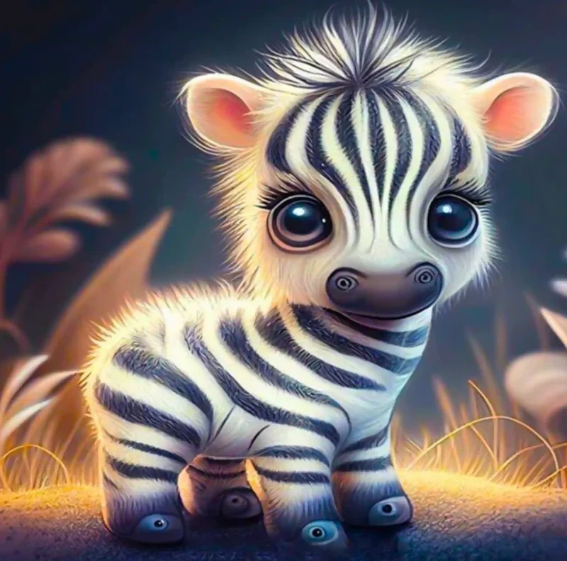 Diamond Painting - Süsses Zebrababy