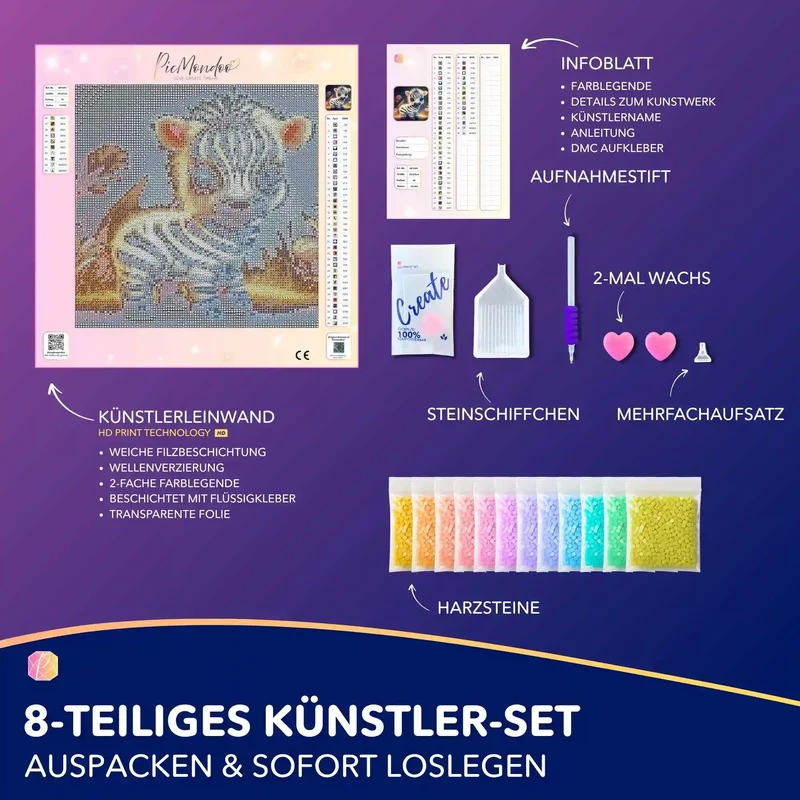 Diamond Painting - Süsses Zebrababy