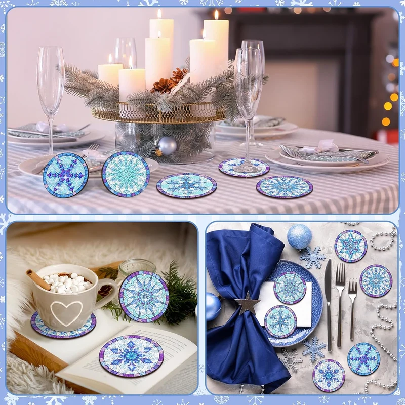 Diamond Painting - Untersetzer "Eiskristall"
