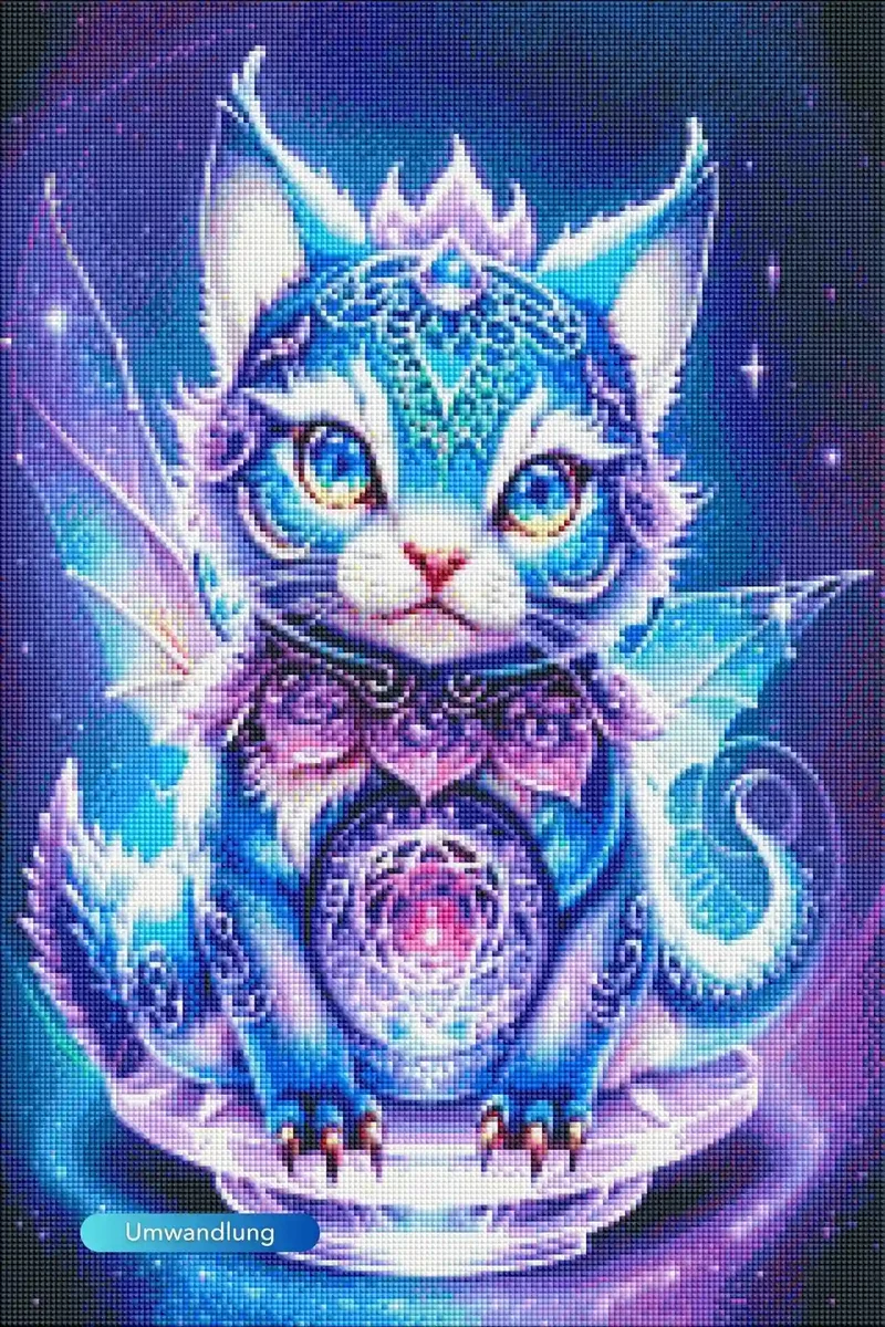 Diamond Painting Leuchtbild Special - Mystical Kitty