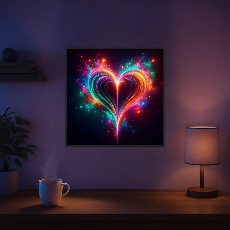 Diamond Painting Leuchtbild Special - Herzflimmern