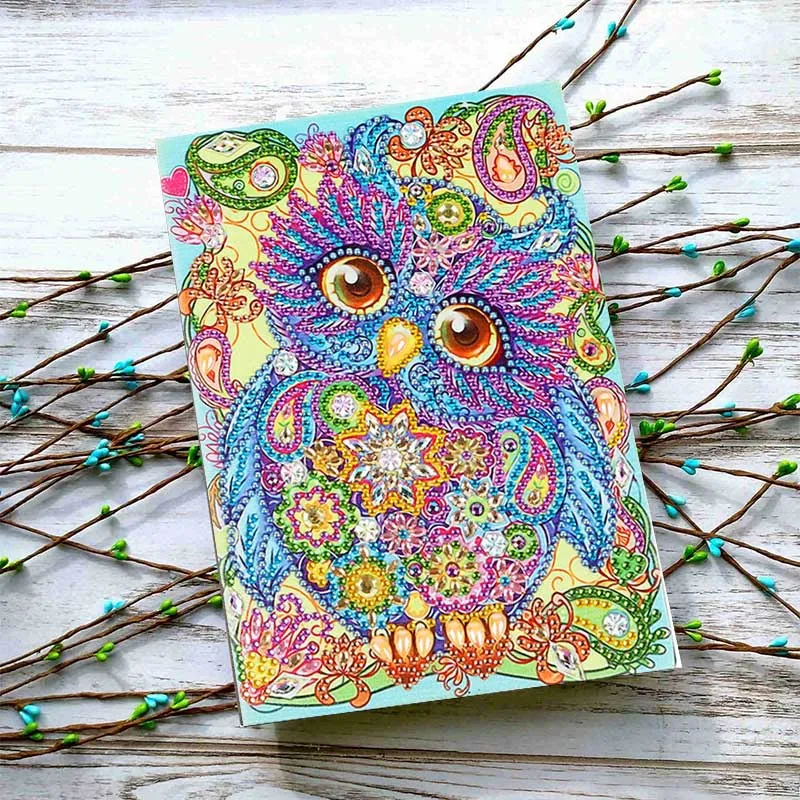 Diamond Painting Notizbuch Eule