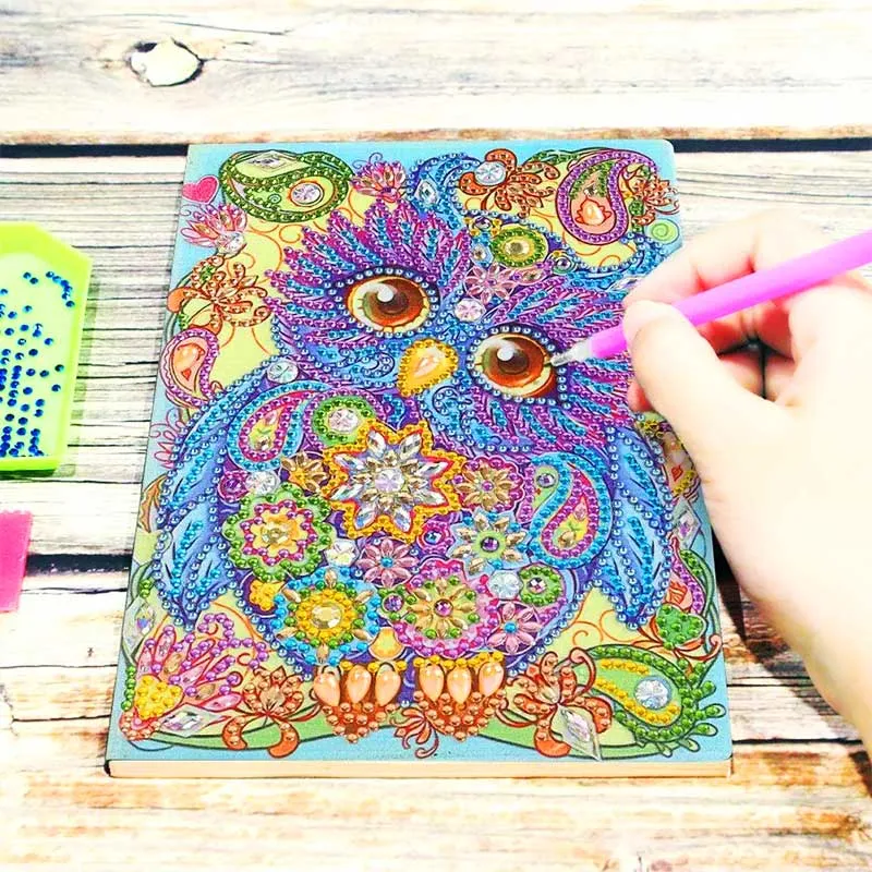 Diamond Painting Notizbuch Eule