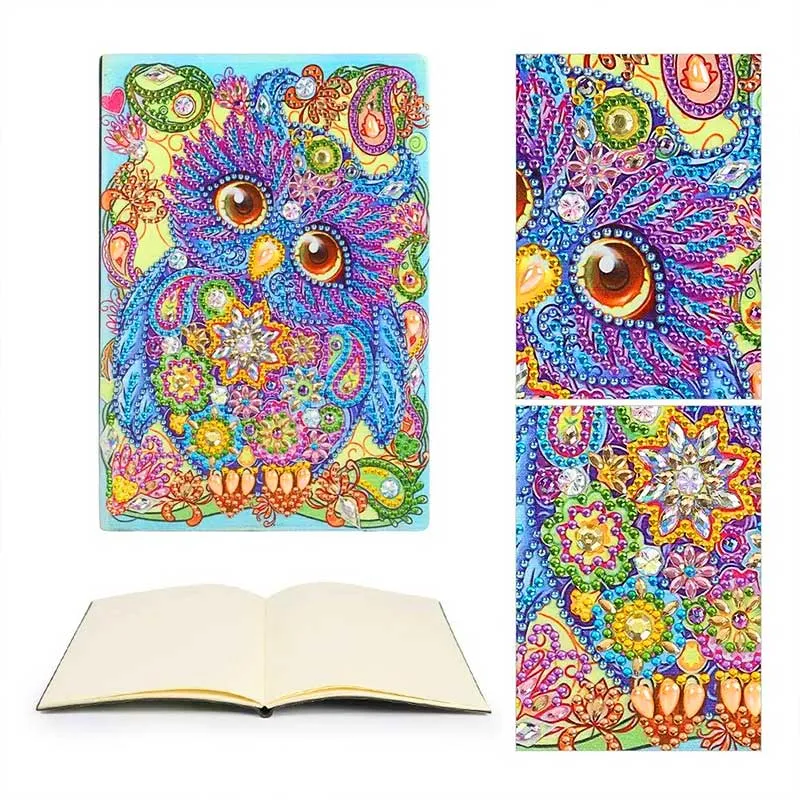 Diamond Painting Notizbuch Eule