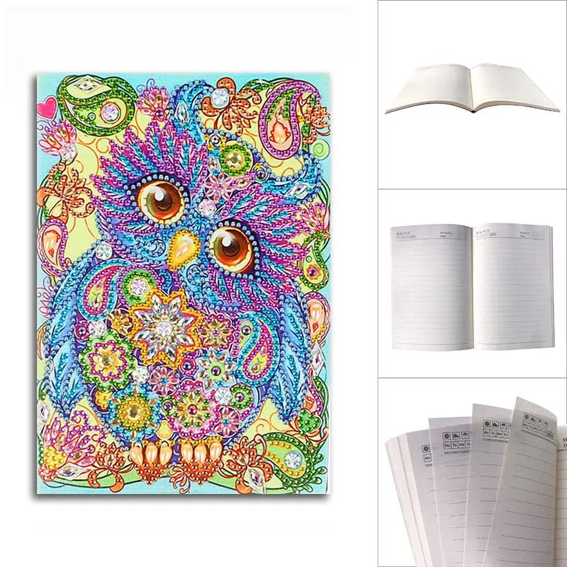 Diamond Painting Notizbuch Eule