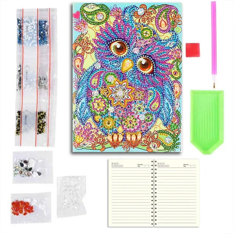 Diamond Painting Notizbuch Eule
