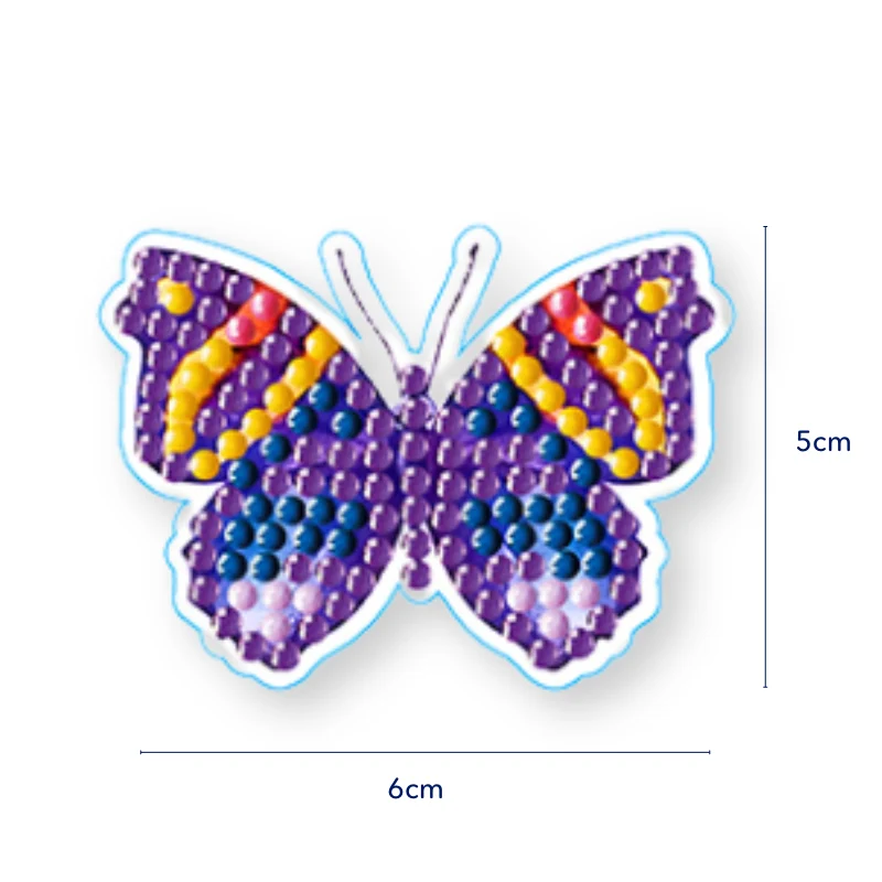Diamond Painting Sticker Set XL - Bunte Schmetterlinge